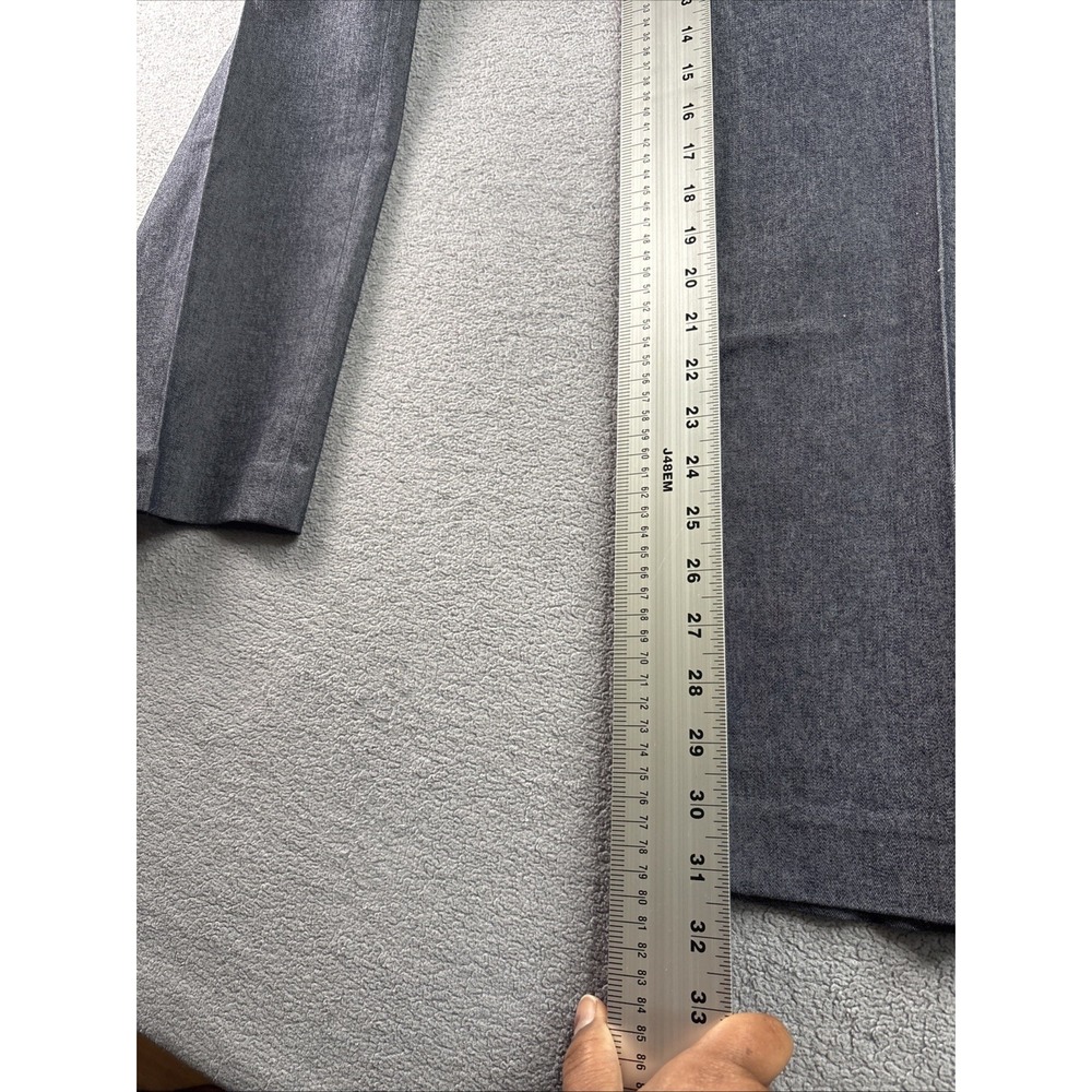 Liz Claiborne Pants Sz 6 Gray  Flat Front‎ Jackie Denim Hooks Zipper Pockets.New - Picture 9 of 16